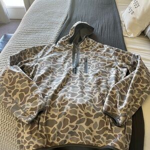 Burlebo Camouflage Hooded Pullover 1/4 Zip